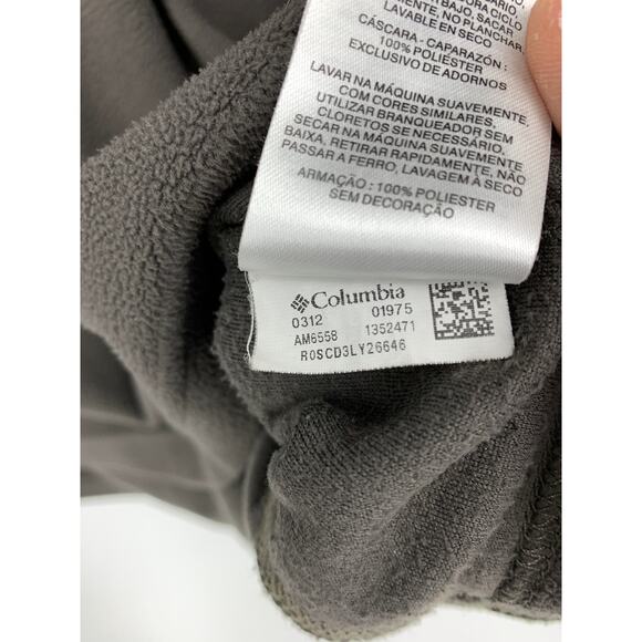 Columbia 1/4 Zip Pullover Fleece Sweatshirt Mens Size Medium Dark Gray - Picture 5 of 6